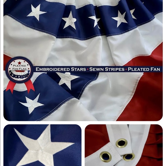 Pleated fan flag - Picture 3 of 3